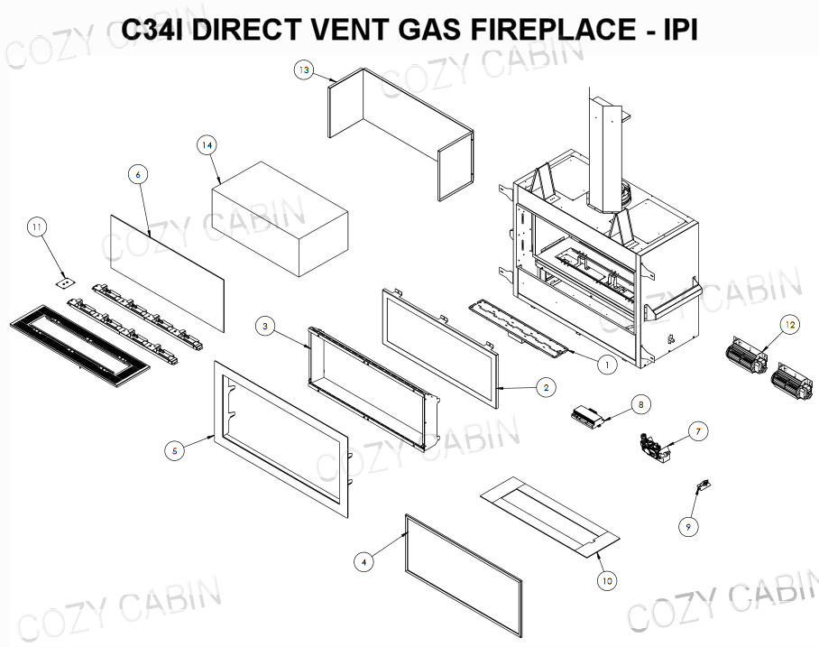 C34I DIRECT VENT GAS FIREPLACE - IPI (April 3, 2017 - May 1, 2021) #C-15042